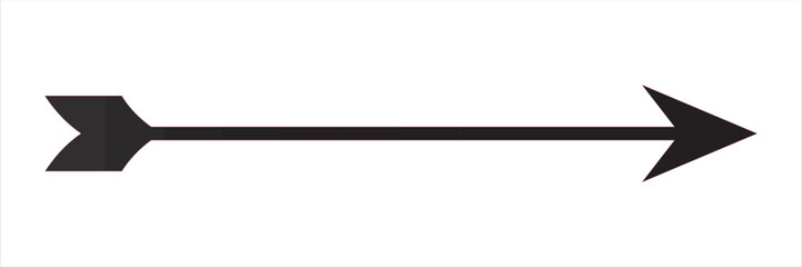 Print Black arrows vector, Long arrows icon set. Right direction and left direction arrow icon, Vector set of trendy long in flat style.