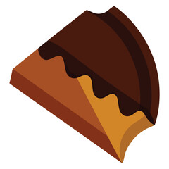 Chocolate cake vector illustration
