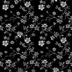 Modern Twist on Traditional Floral Pattern for Wallpaper