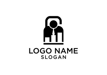 padlock logo with bar chart
