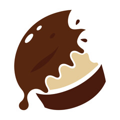 Chocolate cake vector illustration
