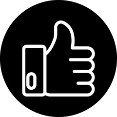 Like Vector Line White Circle Black