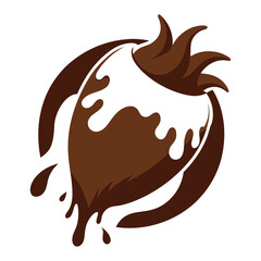 Chocolate cake vector illustration
