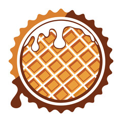 Chocolate cake vector illustration

