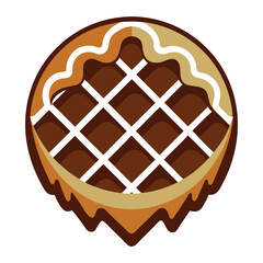 Chocolate cake vector illustration
