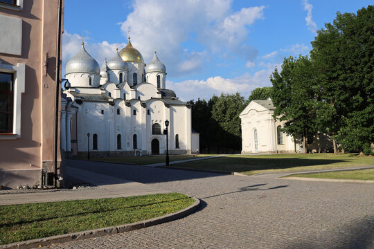NOVGOROD, RUSSIA - June 26, 2024: View of St. Sophia Cathedral.
