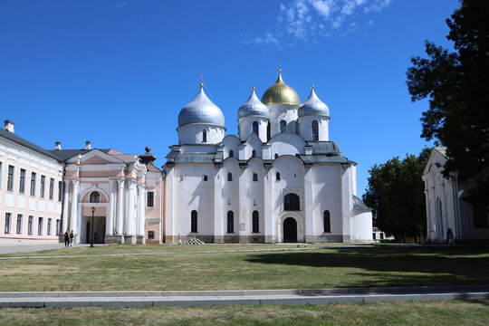 NOVGOROD, RUSSIA - June 26, 2024: View of St. Sophia Cathedral.