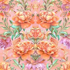 Peony Flower and Leaf Home Decor Pattern