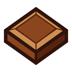 Chocolate cake vector illustration
