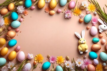 frame of easter eggs
