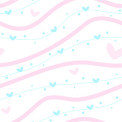 girly love pastel color seamless pattern background