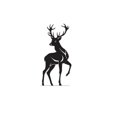 Fototapeta premium Deer silhouette vector