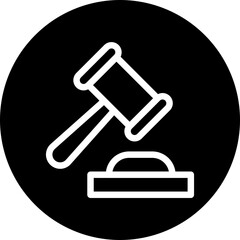 Law Vector Line White Circle Black