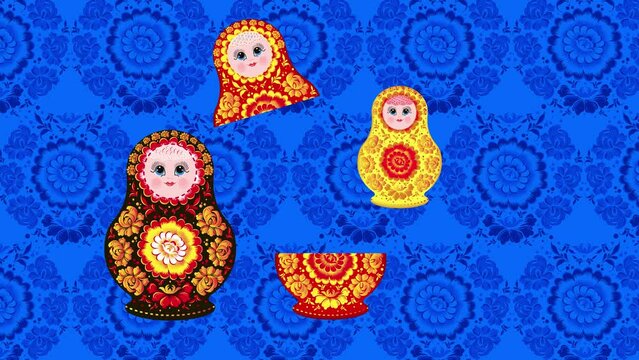 Doll family of matryoshka dolls, Russian matryoshka doll, souvenir, gift