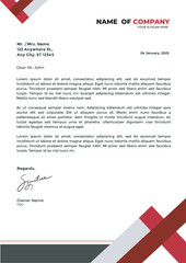 Modern Letterhead Design for Business Vector Template