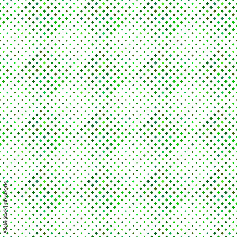 Aufkleber seamless abstract diagonal square pattern background - dark green vector graphic