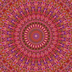 Dynamic oriental geometrical mosaic pattern mandala background - circular floral hypnotic colorful vector graphic design from curved shapes