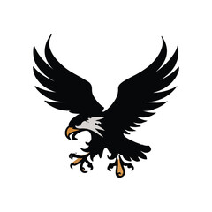 Obraz premium eagle silhouette vector illustration