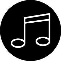 music Vector Line White Circle Black