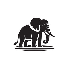 Obraz premium Elephant silhouette isolated on white