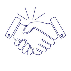 Handshake icon vector design illustration	
