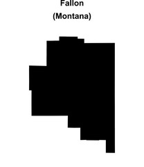Fallon County (Montana) blank outline map