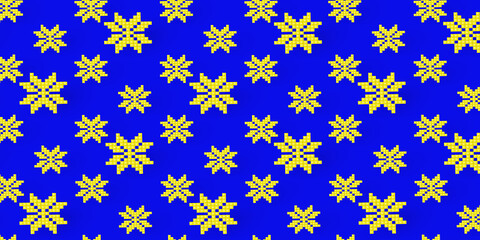 Colors and pattern for independence day Ukraine. 3d render.
