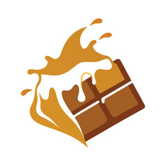 Chocolate cake vector illustration
