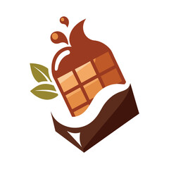 Chocolate cake vector illustration
