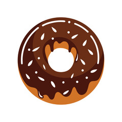 Chocolate cake vector illustration
