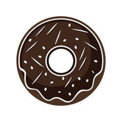 Chocolate cake vector illustration
