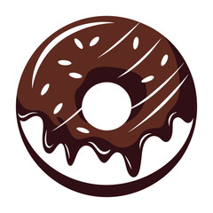 Chocolate cake vector illustration
