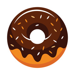Chocolate cake vector illustration
