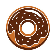 Chocolate cake vector illustration
