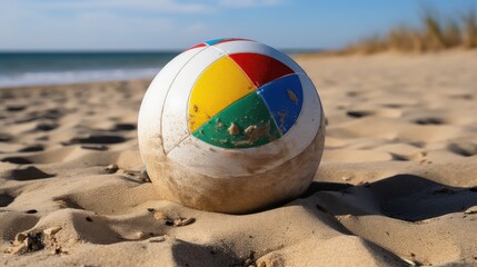 Obraz premium beach ball with a map of the Earth drawn