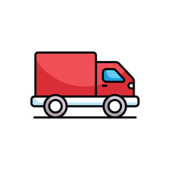 truck icon design with white background stock illustration