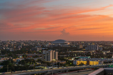 Fototapeta premium Atardecer en Miami