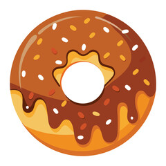 Chocolate cake vector illustration
