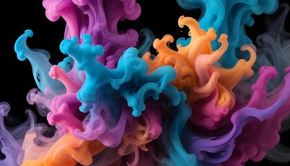 Obraz premium Creative liquid of matellic colours smoke, ink color swirl