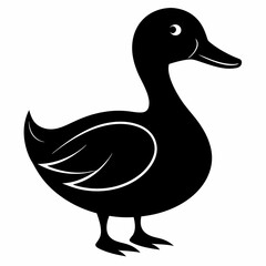 Duck black silhouette