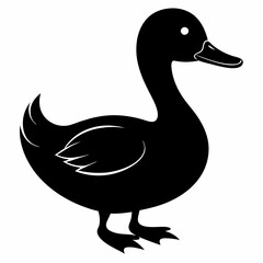 Duck black silhouette