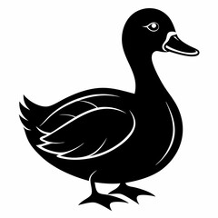 Duck black silhouette