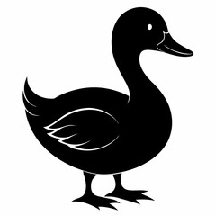 Duck black silhouette