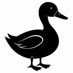 Duck black silhouette