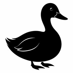 Duck black silhouette