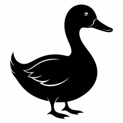 Duck black silhouette