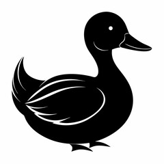 Duck black silhouette