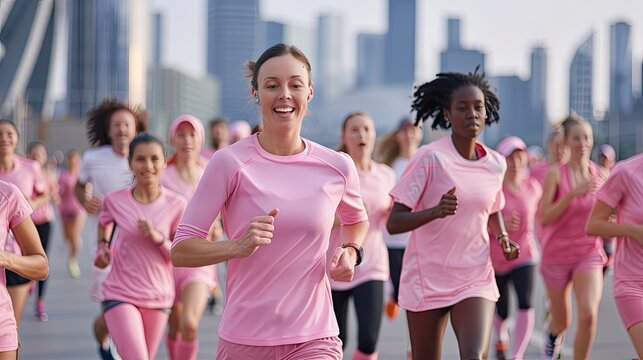 A Cityscape Of Pink: Runners Unite For A Cause
