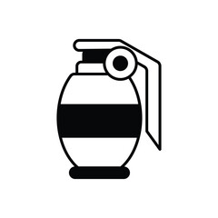 grenade icon design with white background stock illustration
