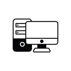 computer icon design with white background stock illustration